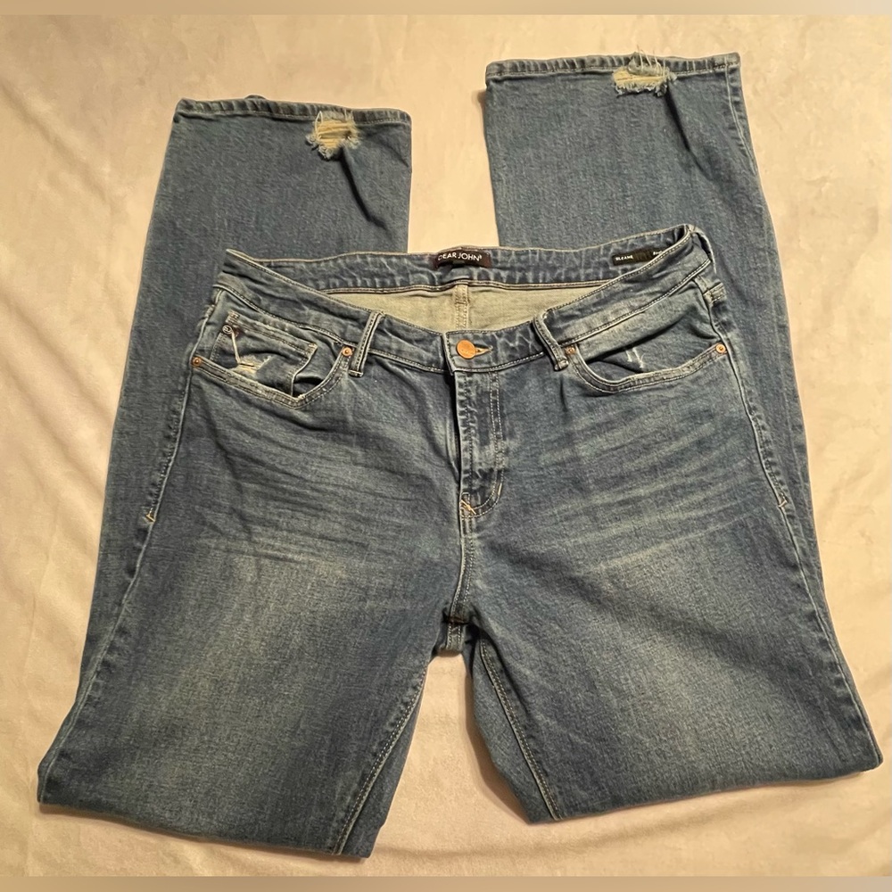 Dear John womens size 32 Sloane Bootcut distressed denim jeans